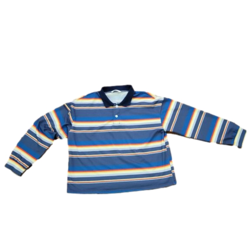 ROMWE LONGSLEEVE STRIPED POLO